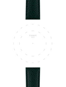 Focus on the lugs of Tissot Επίσημο πράσινο συνθετικό λουράκι 18 mm