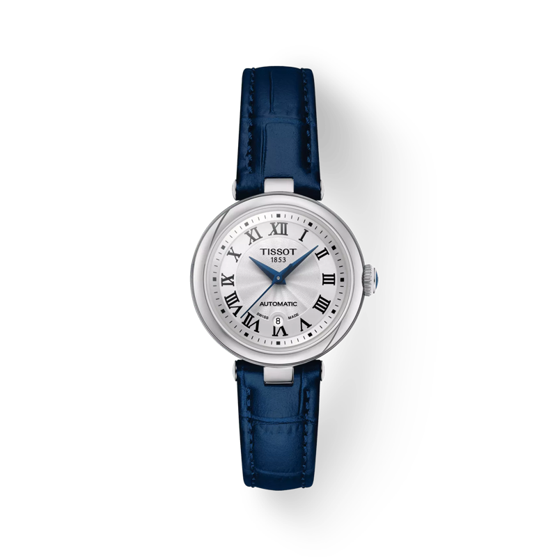 Front view of the watch Tissot Bellissima automatic with shadow