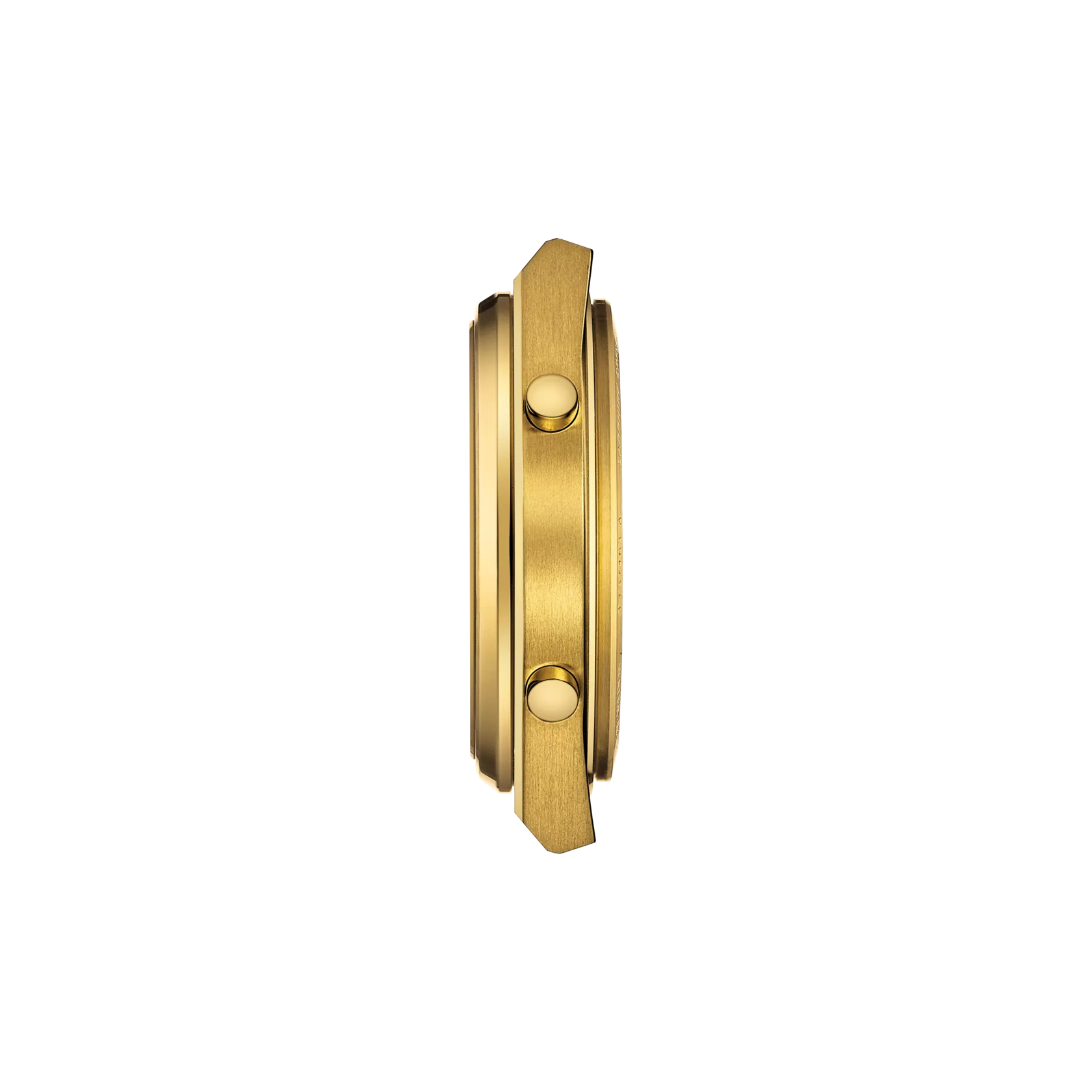 Profile view of the watch case Tissot PRX Digital