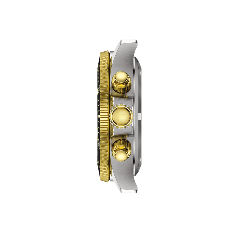 Profile view of the watch case Tissot Seastar 1000 Quartz Chronograph 38mm