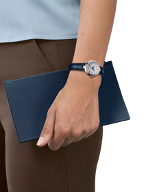 Simulation of the watch Tissot Bellissima 系列自動款 on a wrist