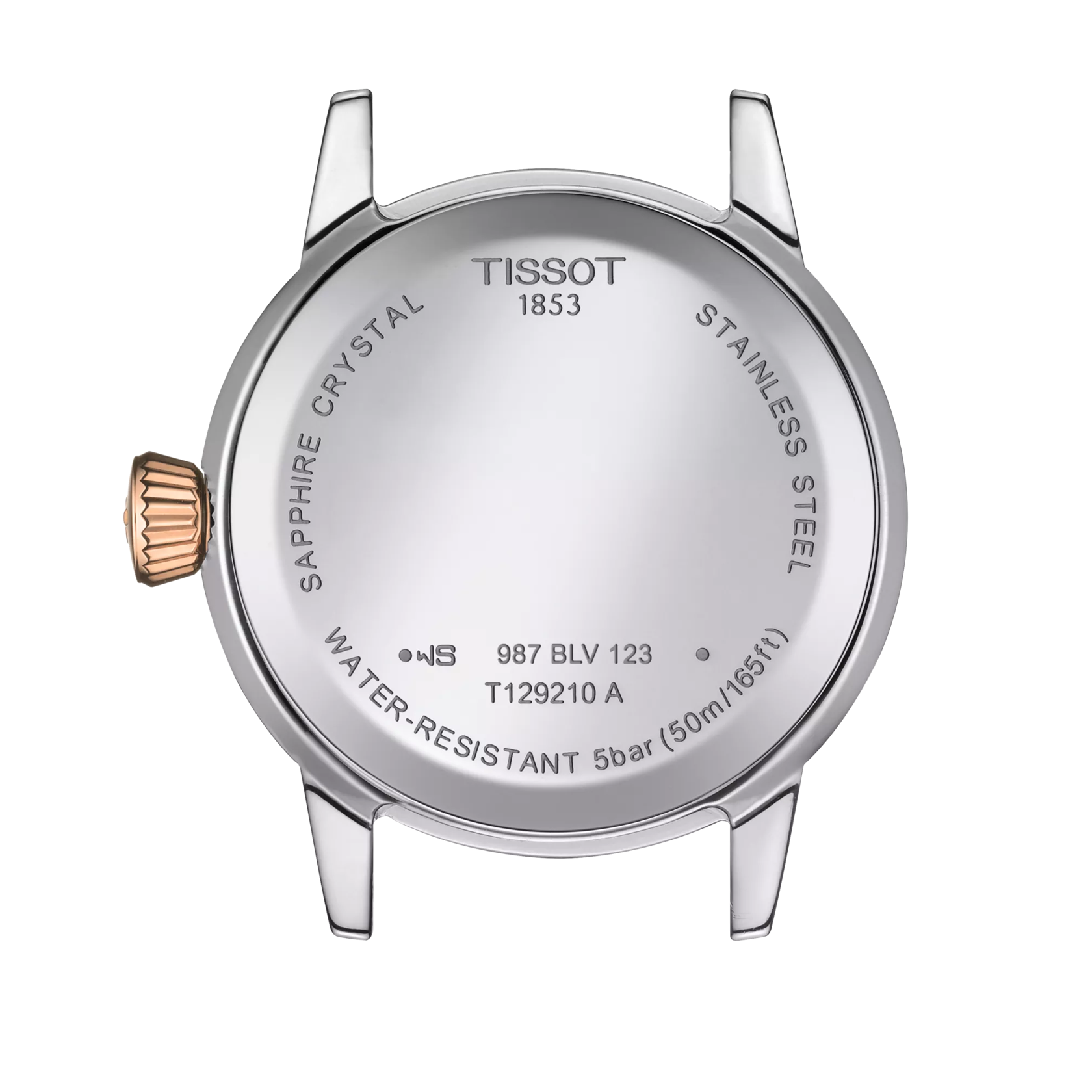 Back view of the watch case Tissot Classic Dream Lady