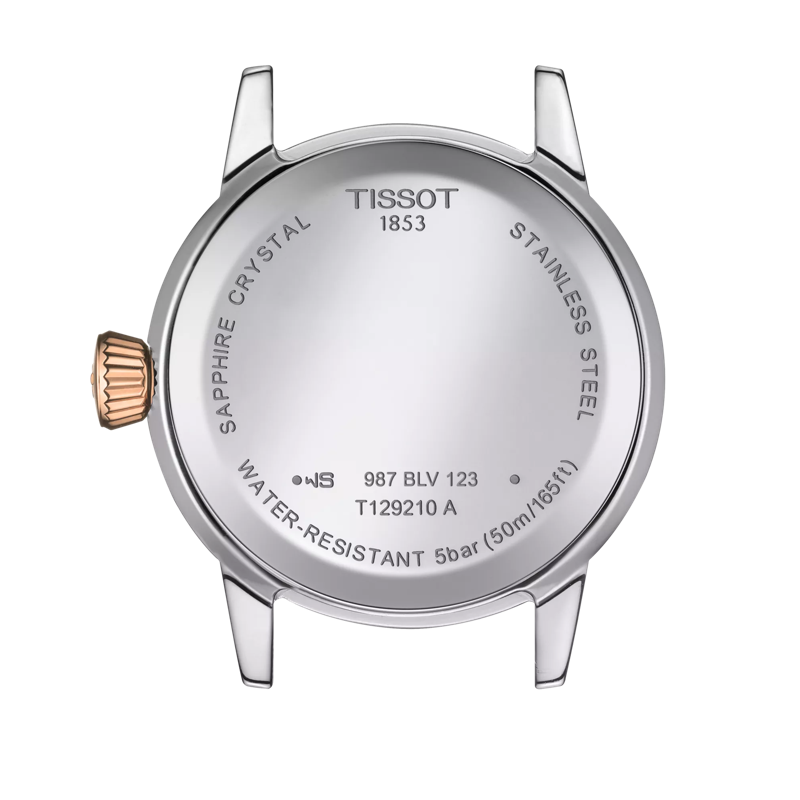 Back view of the watch case Tissot Classic Dream Lady