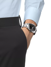 Simulation of the watch Tissot ジェントルマン オートマティック パワーマティック80 シリシウム on a wrist