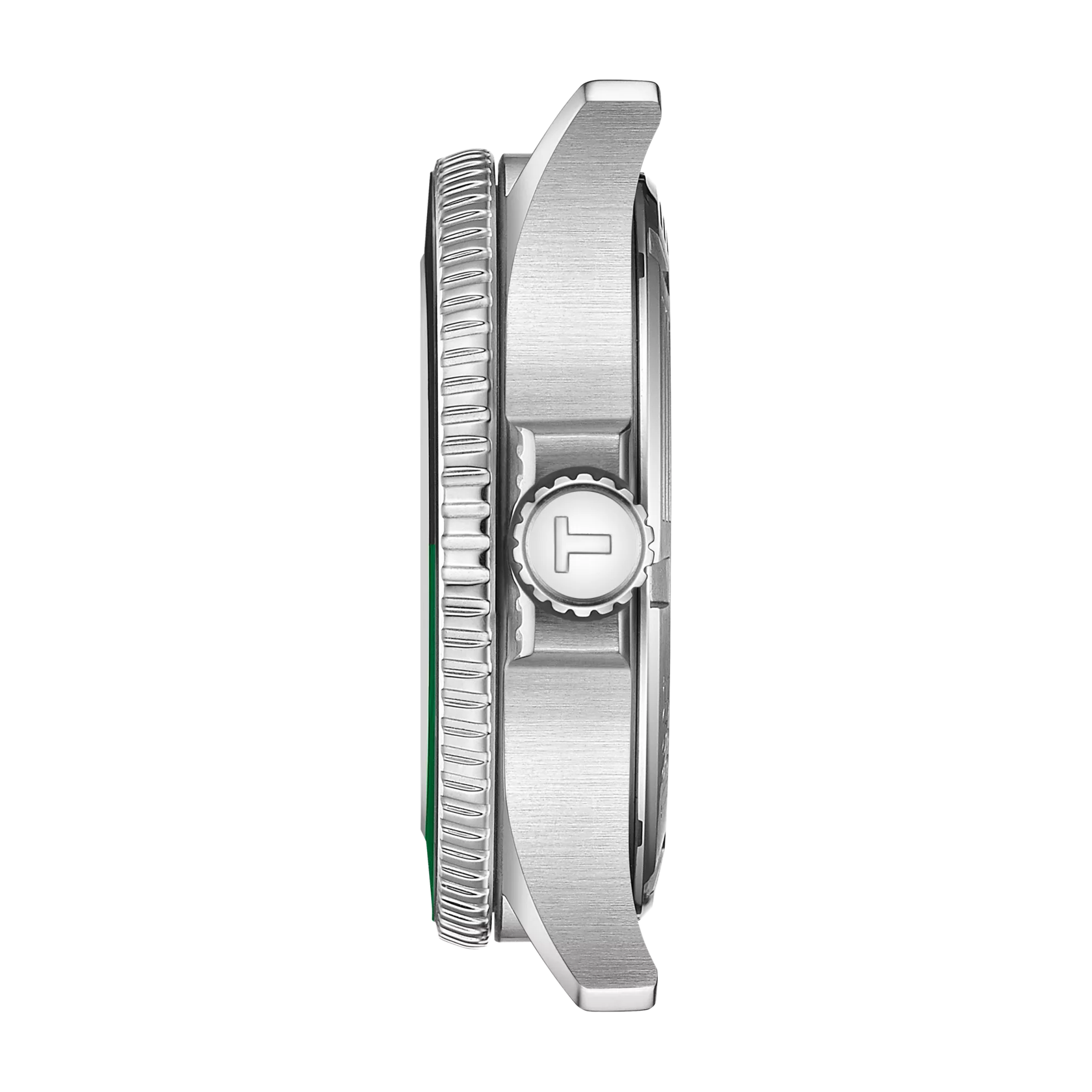 Profile view of the watch case Tissot Seastar 1000 Quartz GMT