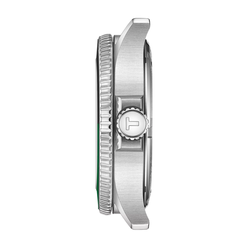 Profile view of the watch case Tissot Seastar 1000 Quartz GMT