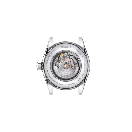 Back view of the watch case Tissot T-My Lady Automatic 18K Goldlünette