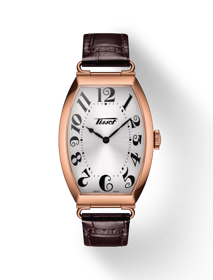 Front view of the watch Tissot Heritage Porto with shadow