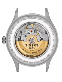 Back view of the watch case Tissot Heritage 1938 天文台認證自動款