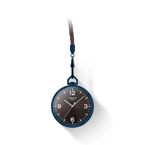 Front view of the watch Tissot Lepine with shadow