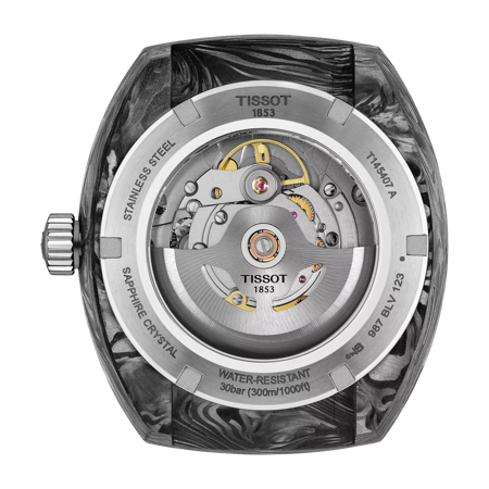 Back view of the watch case Tissot Sideral S Powermatic 80