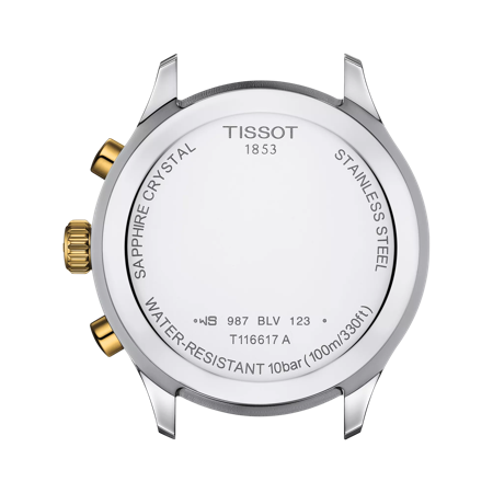 Back view of the watch case Tissot Chrono XL Classic
