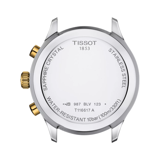 Back view of the watch case Tissot Chrono XL Classic