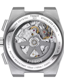 Back view of the watch case Tissot PRX Automatic Chronograph 42mm