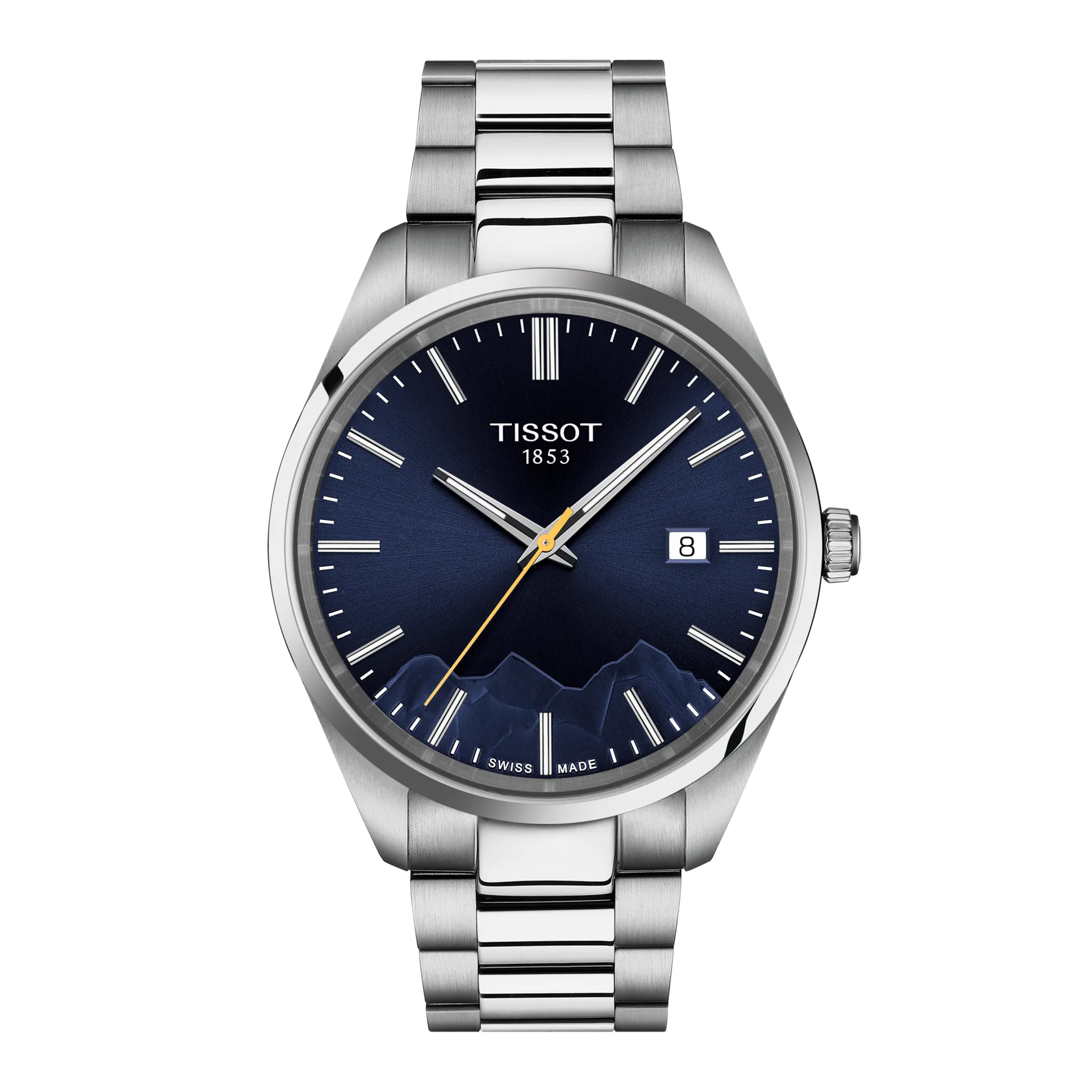 Front view of the watch Tissot PR 100 Jungfraubahn Quartz 40mm