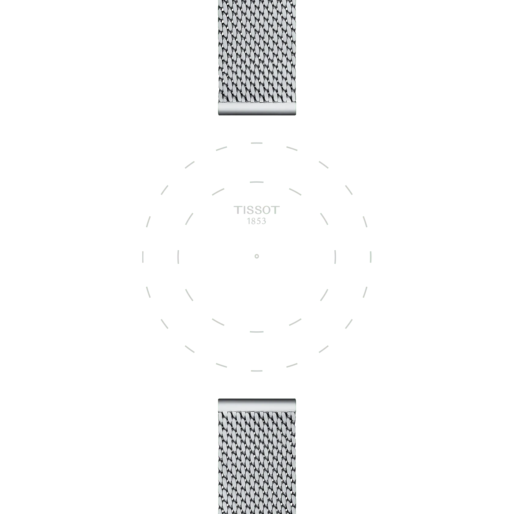 Focus on the lugs of Tissot Official Steel Milanais Bracelet Lugs 16 mm