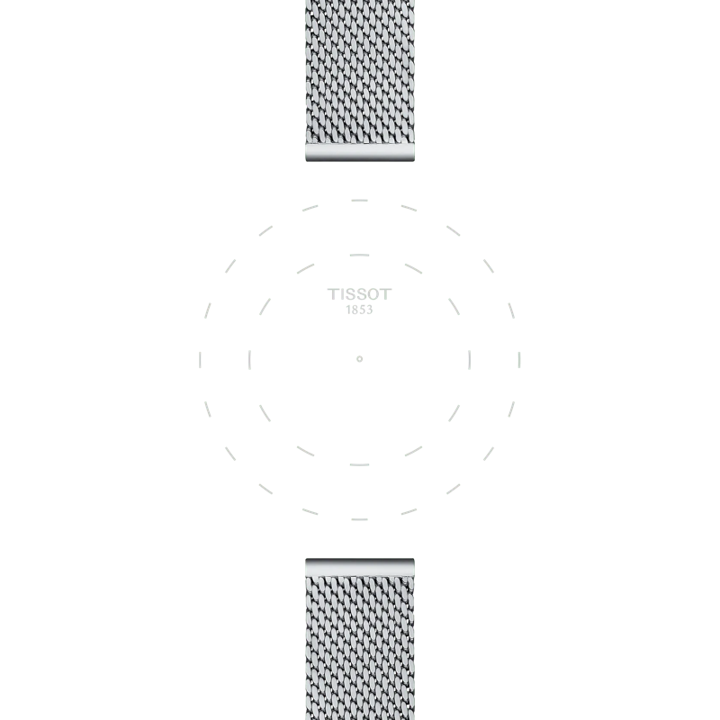 Focus on the lugs of Tissot Official Steel Milanais Bracelet Lugs 16 mm