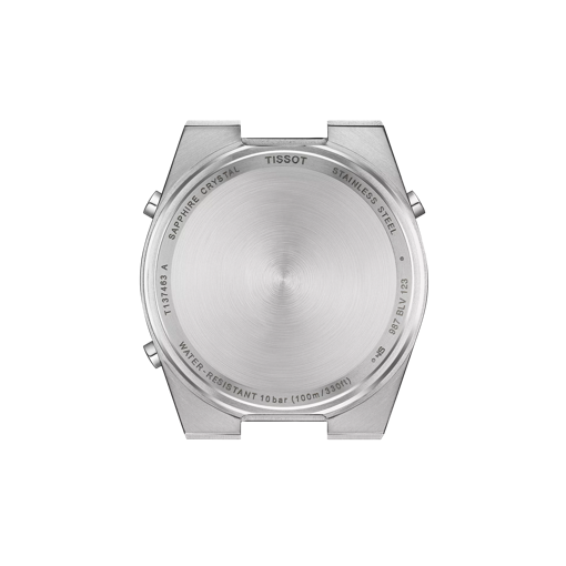 Back view of the watch case Tissot PRX Digital
