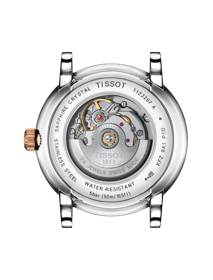 Back view of the watch case Tissot Carson Premium Automatic Lady