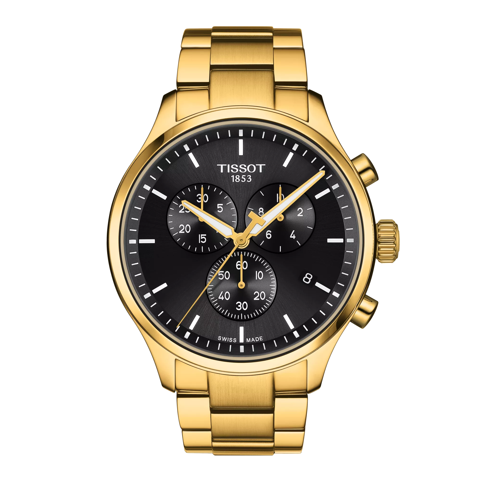 Front view of the watch Tissot Chrono XL Classic