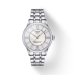 Vue de face de la montre Tissot Chemin des Tourelles Powermatic 80 Lady avec ombre