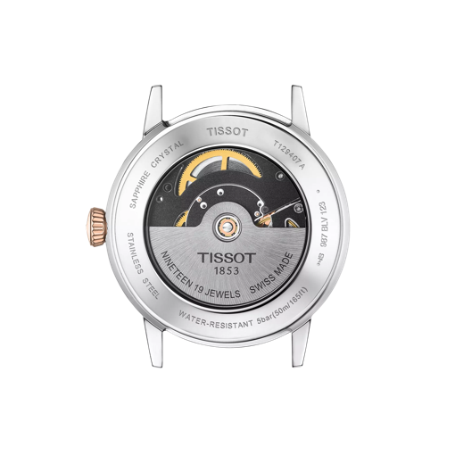 Back view of the watch case Tissot Classic Dream Swissmatic