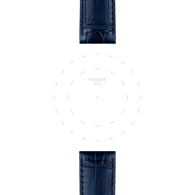 Tissot Official Blue Leather Strap Lugs 20 mm