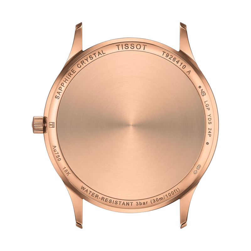 Back view of the watch case Tissot Excellence 18K Gold