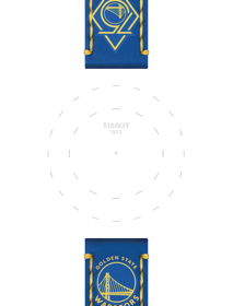 天梭官方NBA錶帶 - 金州勇士隊城市限量版, 寬度22mm