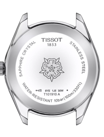 Back view of the watch case Tissot PR 100 Lady Sport Chic