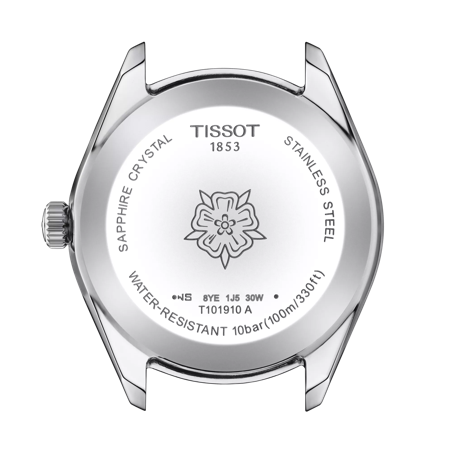 Back view of the watch case Tissot PR 100 Lady Sport Chic