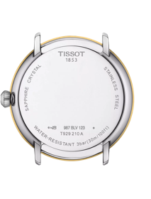 Back view of the watch case Tissot Glendora 18K Gold bezel