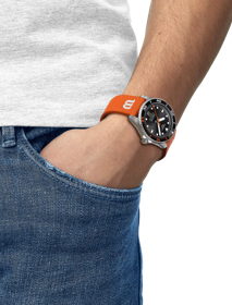 Simulation of the watch Tissot Seastar Wilson WNBA on a wrist