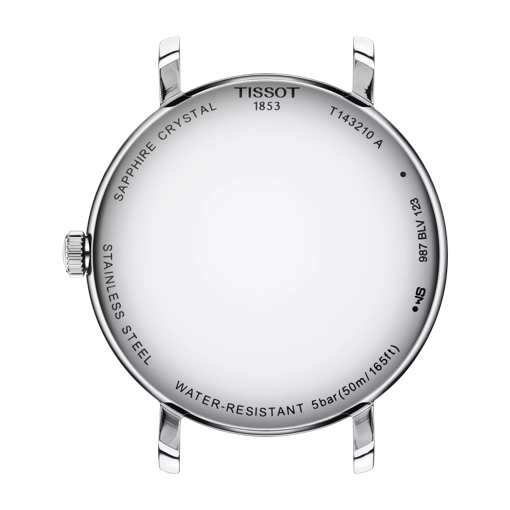 Back view of the watch case Tissot Everytime 34mm