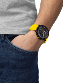 Simulation of the watch Tissot T-Race Cycling Tour de France 2023 on a wrist