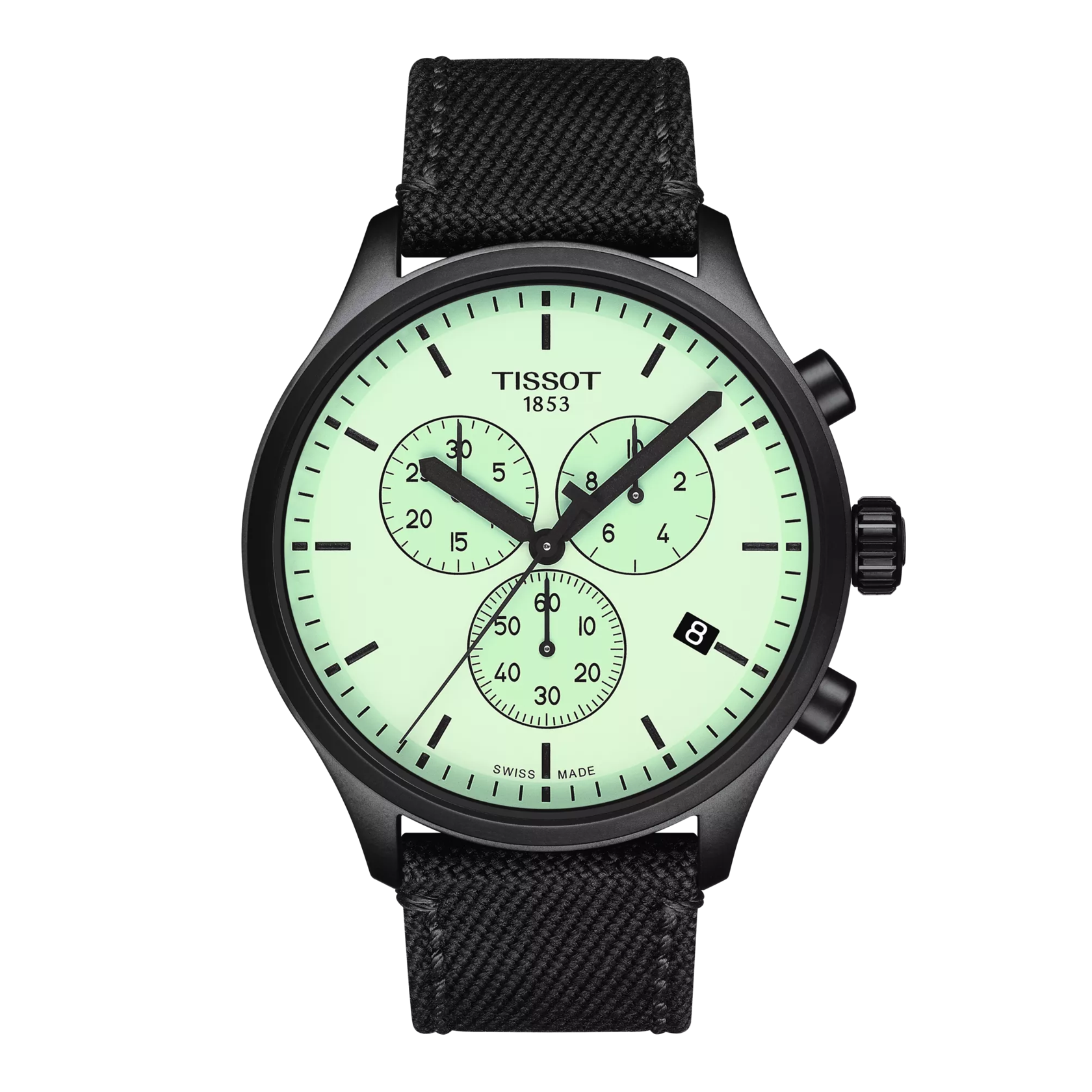 Front view of the watch Tissot Chrono XL