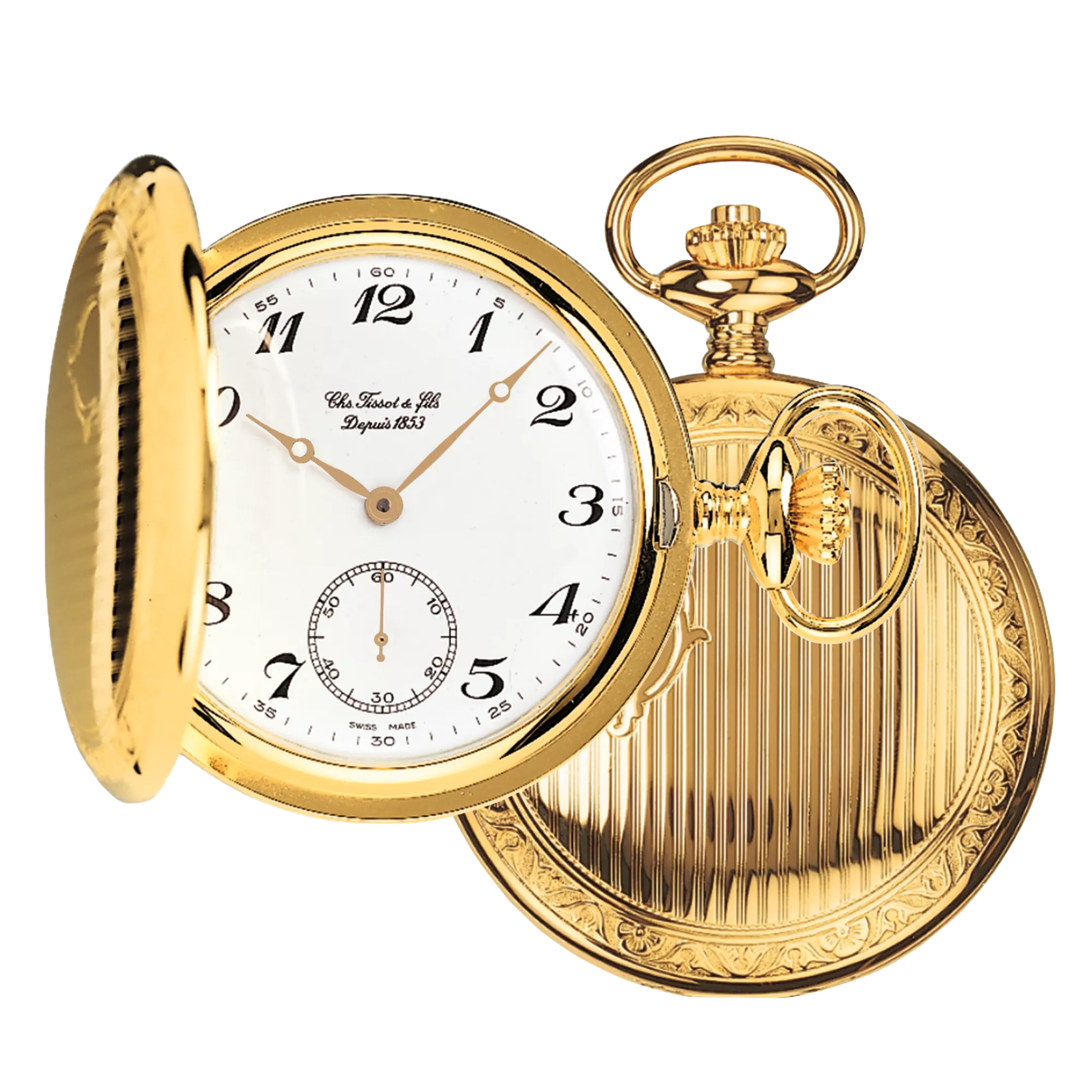 Vue de face de la montre Tissot Savonnette Mechanical