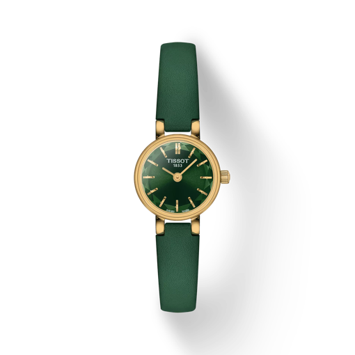 Vue de face de la montre Tissot Lovely Round avec ombre