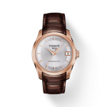 Front view of the watch Tissot Couturier Powermatic 80 Lady with shadow