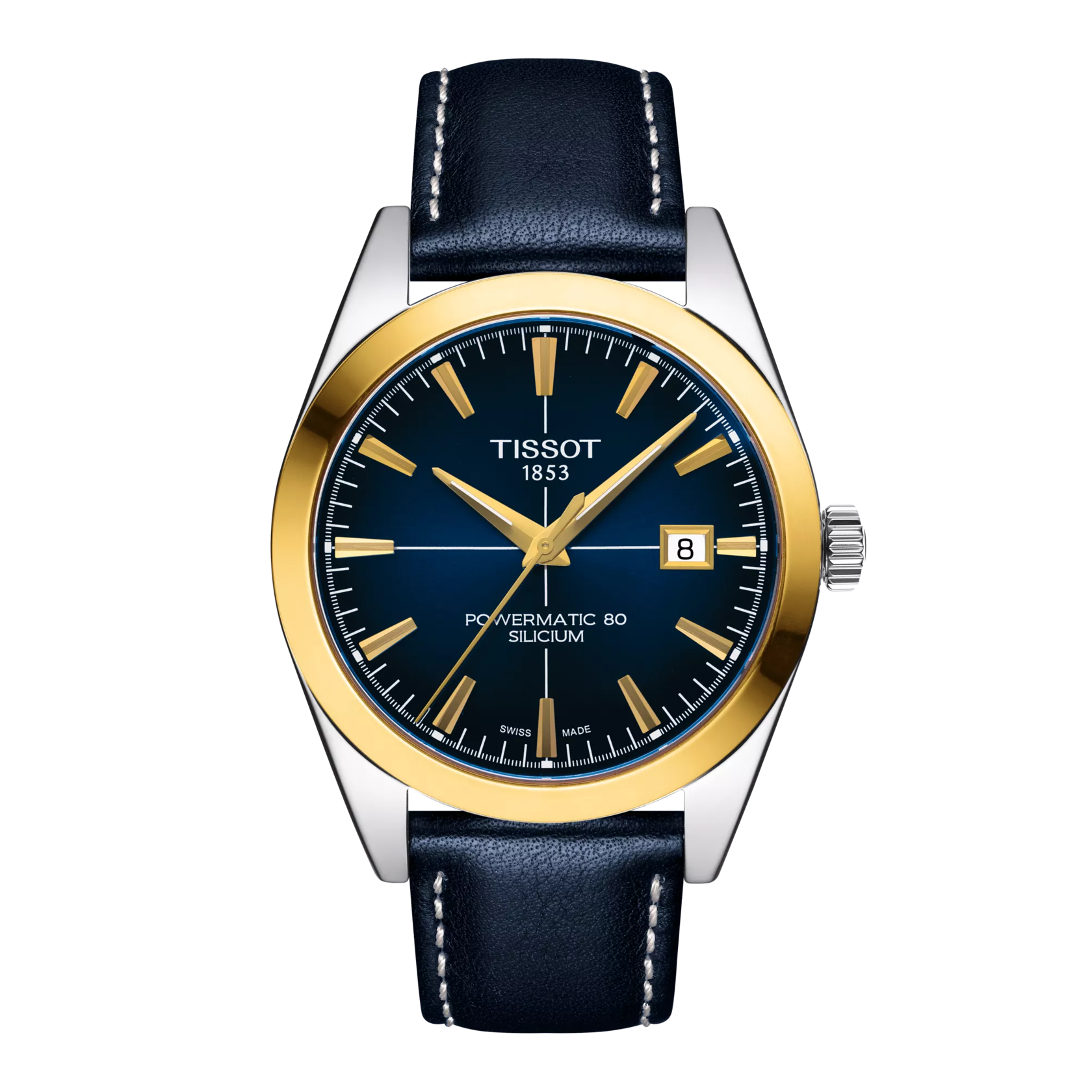 Tissot Gentleman Powermatic 80 Silicium Solid 18K Gold Bezel