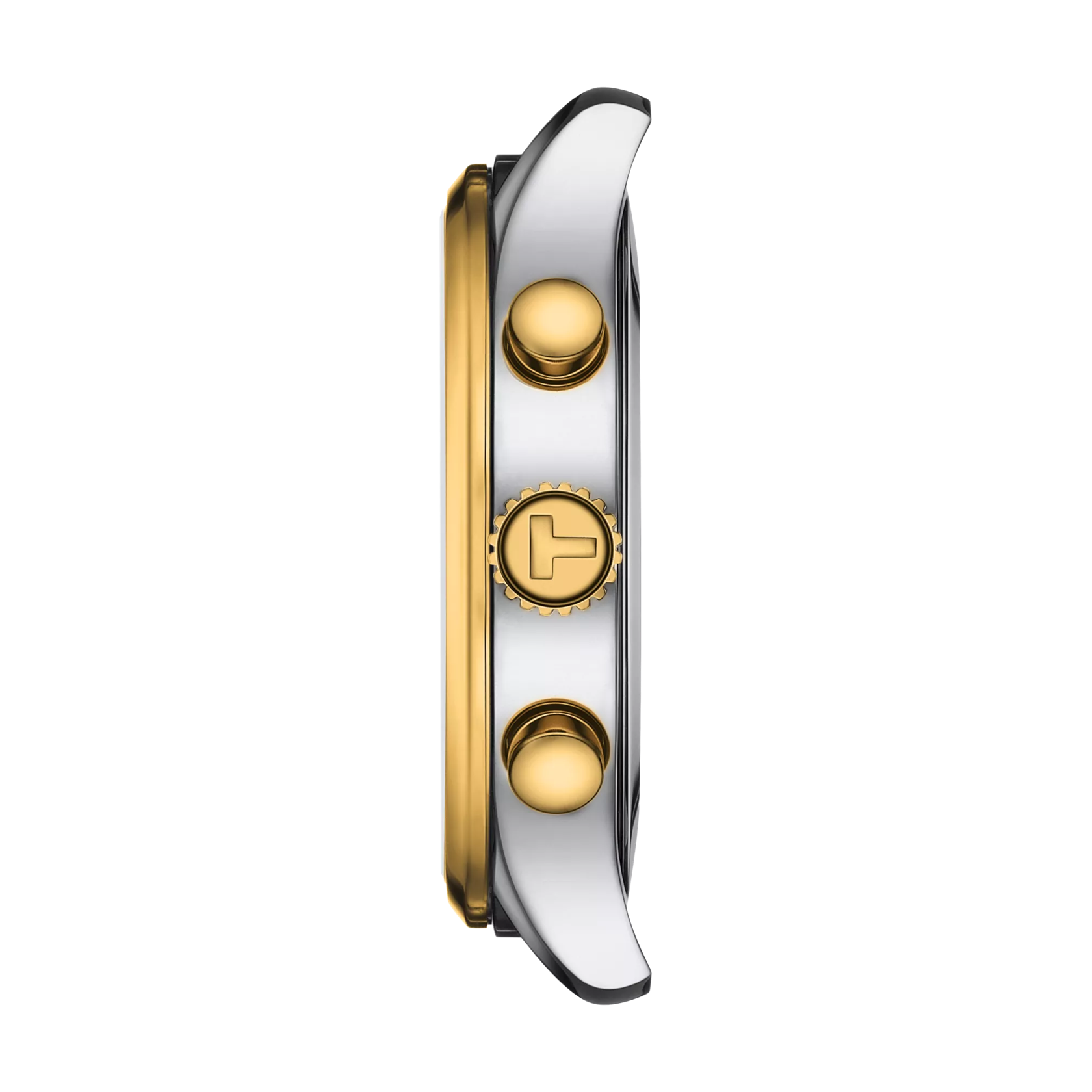 Profile view of the watch case Tissot Chrono XL Classic