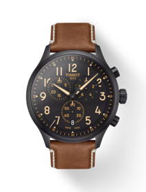 Front view of the watch Tissot Chrono XL with shadow
