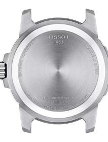 Back view of the watch case Tissot Supersport Gent