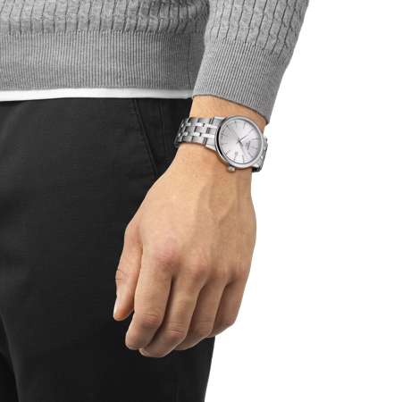 Simulation of the watch Tissot Classic Dream on a wrist