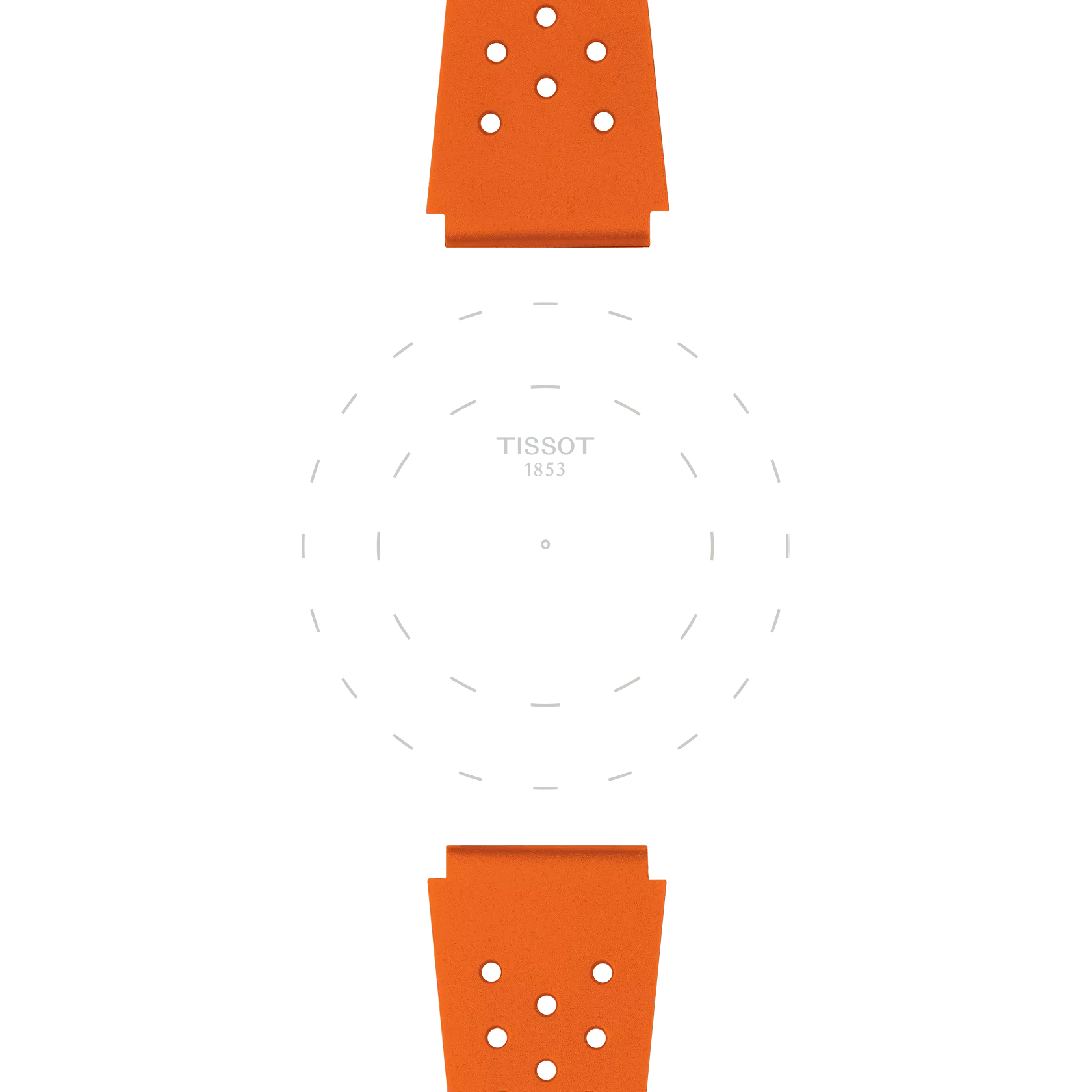 Tissot Official Orange Sideral Rubber Strap