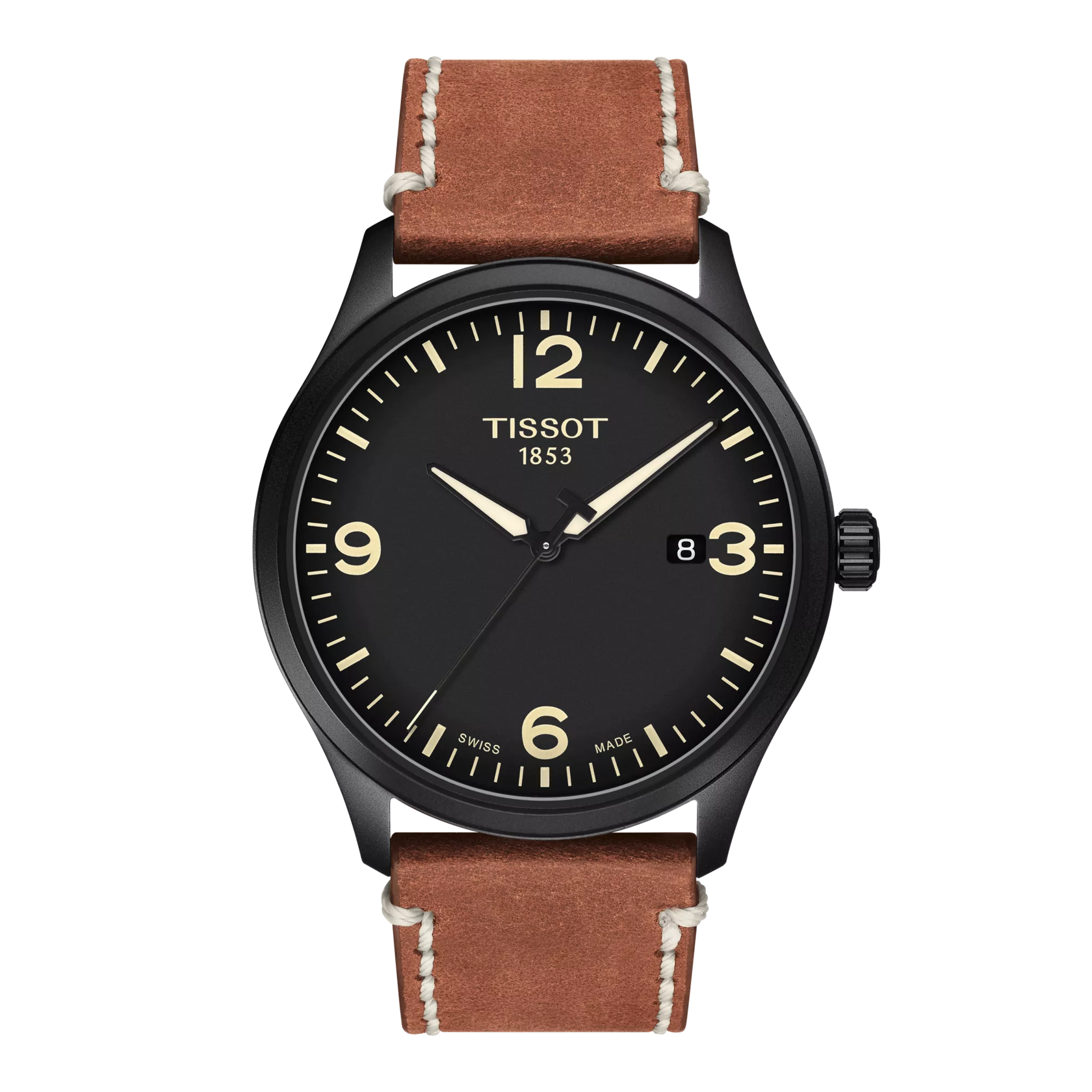 Front view of the watch Tissot Gent XL
