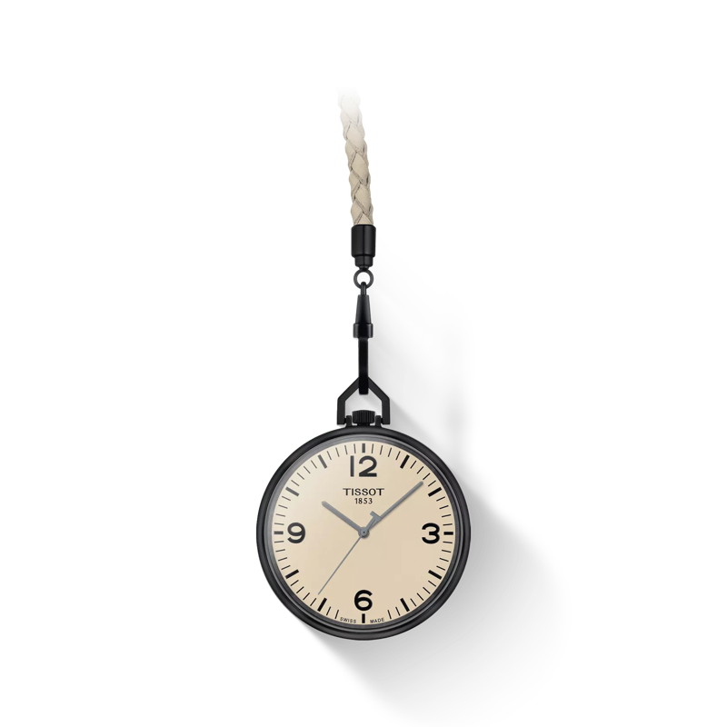 Front view of the watch Tissot Lepine with shadow