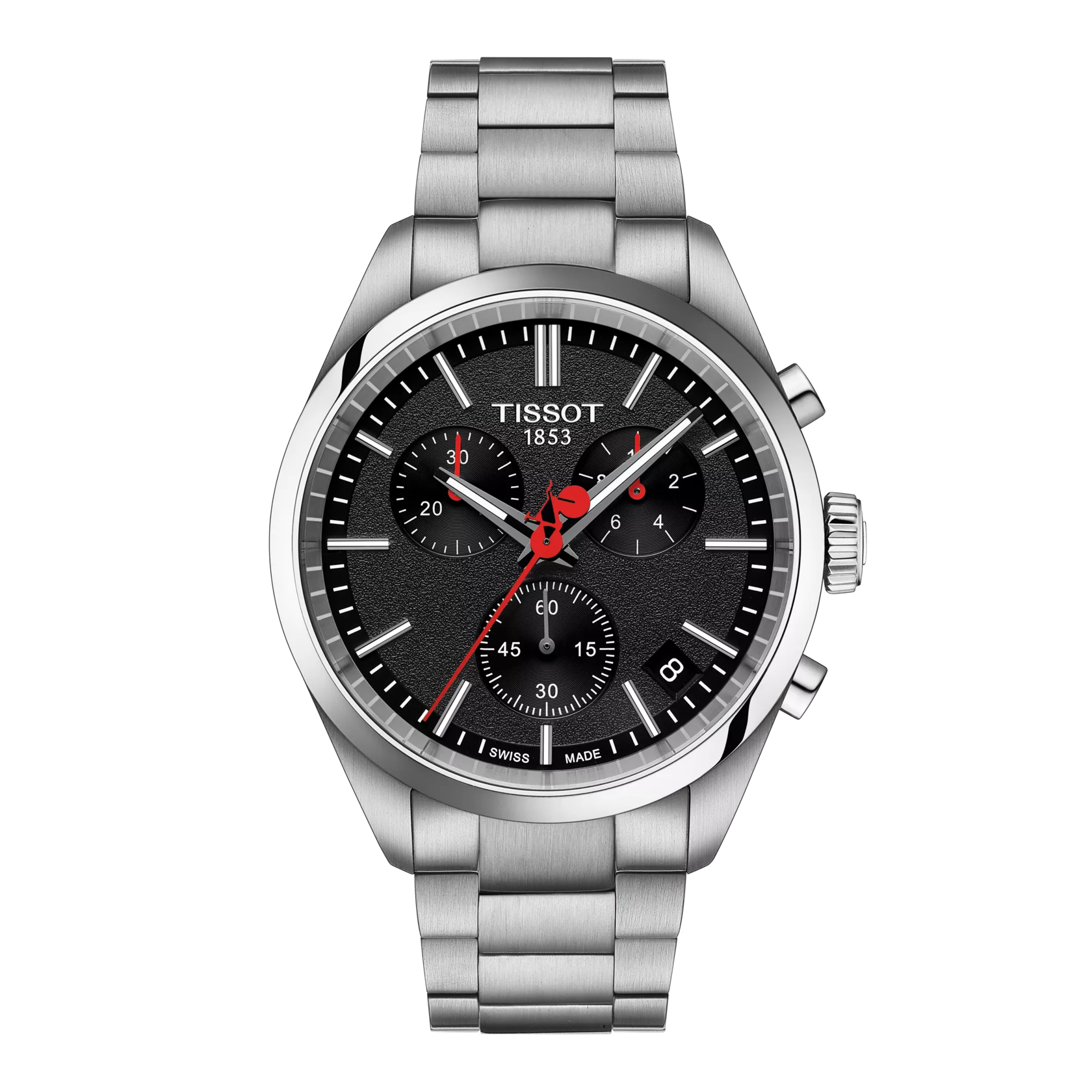 Front view of the watch Tissot PR 100 Vuelta