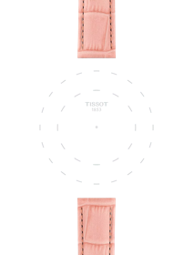 Focus on the lugs of Tissot Official Pink Leather Strap Lugs 16 mm