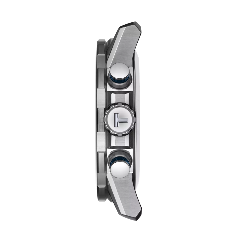 Profile view of the watch case Tissot Supersport Chrono